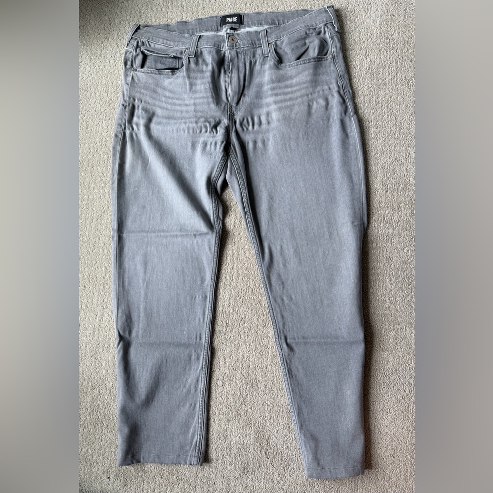 PAIGE Light Gray Skinny Jeans